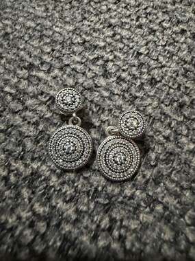 Pandora Radiant Elegance CZ Dangle Stud Earrings S925 ALE